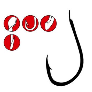 Carlige forjate LS-3340N 25buc/plic Gamakatsu (Marime Carlige: Nr. 12)