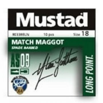 Carlige Mustad pentru momeala larva 90339, 10 buc (Marime Carlige: Nr. 8)
