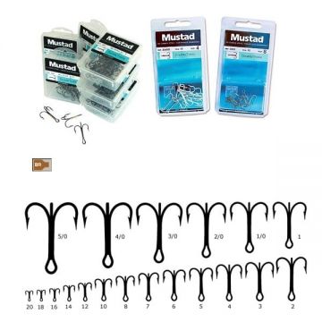 Ancora tripla bronz Mustad (Marime Ancora: Nr. 10)
