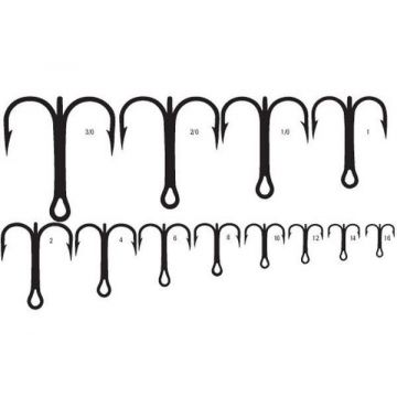 Ancora tripla Mustad nichel (Marime Ancora: Nr. 1)
