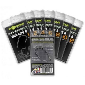 Carlige Wide Gape 10buc/plic Korda (Marime Carlige: Nr. 2)