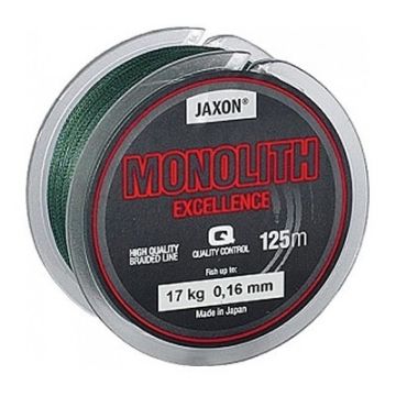 Fir textil Monolith Excellence dark green 125m Jaxon (Diametru fir: 0.14 mm, Culoare fir: verde)