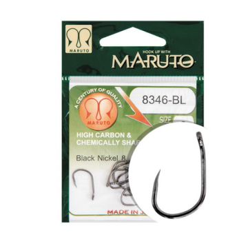 Carlige barbless Maruto HC-8346, Black, 10buc (Marime: 12)