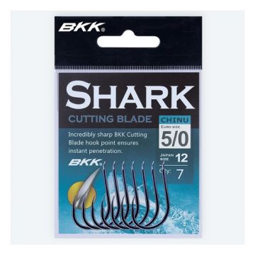 Carlige BKK Chinu Shark, Black Nickel (Marime Carlige: Nr. 4)