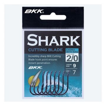 Carlige BKK Chinu Shark-R, Black Nickel (Marime Carlige: Nr. 6)
