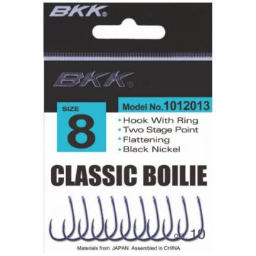Carlige BKK Classic Boilie Diamond, Black Nickel (Marime Carlige: Nr. 6)