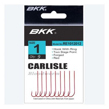 Carlige BKK Red Carlisle Bloodworm-R (Marime Carlige: Nr. 1)