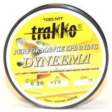 Fir Textil Trakko Dyneema Performance, verde fluo, 100 m (Diametru fir: 0.10 mm)