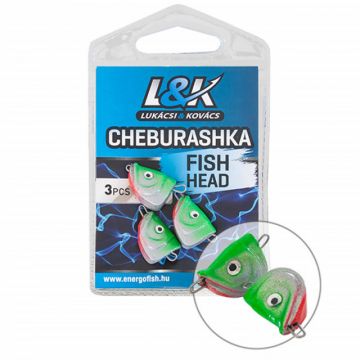 Plumb L&K Cheburashka Fish Head, 4buc/plic (Greutate plumb: 1g)