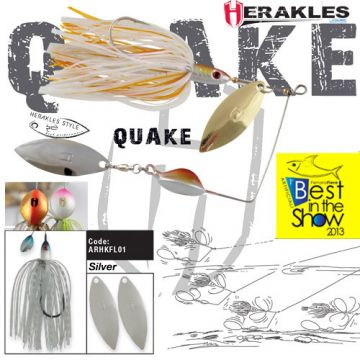 Spinnerbait Herakles Quake, Silver, 17.5g