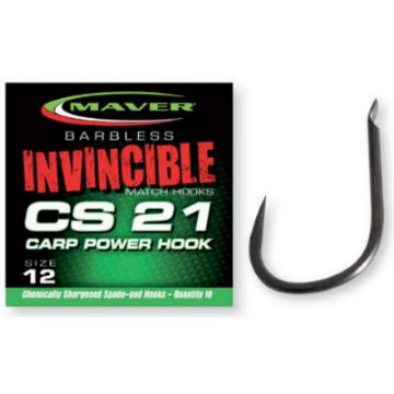 Carlige Maver Invincible CS21 Carp Power, 10bc (Marime Carlige: Nr. 18)