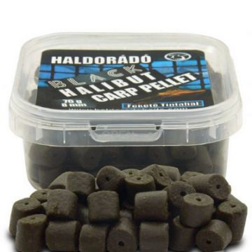 Pelete Haldorado Black Halibut Carp Pellet, 70g, 8mm (Aroma: Tuica si Miere)