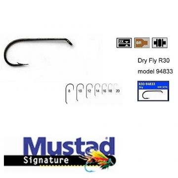 Carlige pentru musca bronz , forjate (M.R50.94840.) Mustad (Marime Carlige: Nr. 8)