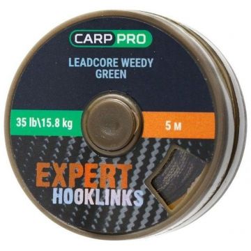 Fir Leadcore Carp Pro Coated Hooklink, verde, 5m (Rezistenta fir: 35 lbs)