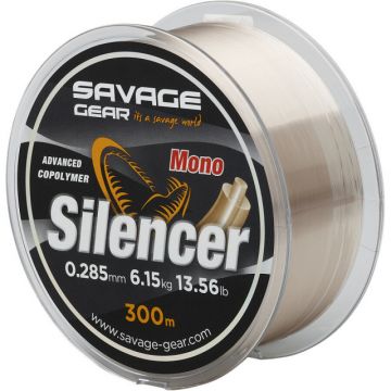 Fir Savage Gear Silencer Mono, roz transparent, 300m (Diametru fir: 0.23 mm)