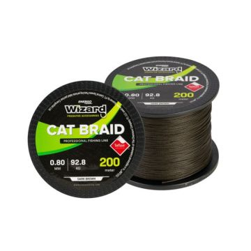 Fir textil EnergoTeam Wizard Cat Braid, maro-inchis, 200m (Diametru fir: 0.80 mm)
