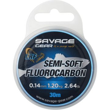 Fir inaintas Savage Gear Semi-Soft Fluorocarbon LRF, transparent, 30m (Diametru fir: 0.14 mm)