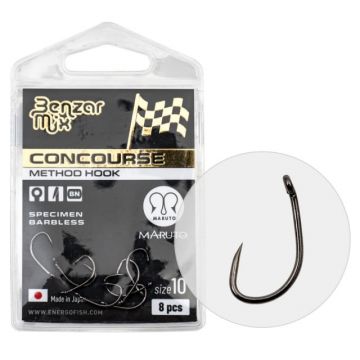 Carlige Benzar Concourse Method Specimen Barbless, 8 buc (Marime: 10)