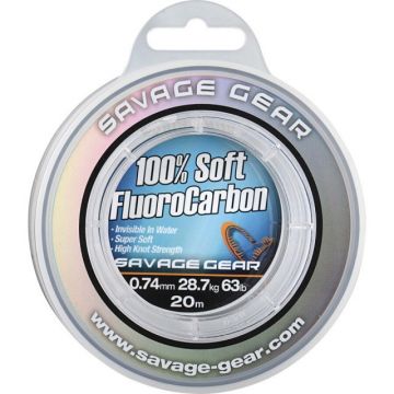 Fir Savage Gear Soft Fluorocarbon, transparent, 15m (Diametru fir: 1.00 mm)