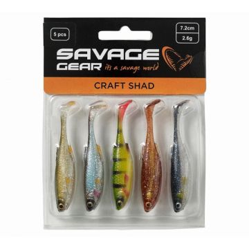Mix shaduri Savage Gear Craft, Clear Water, 10cm, 6g, 5buc