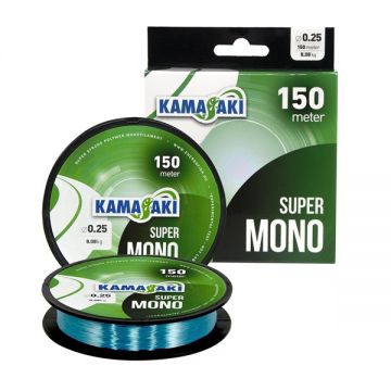 Fir monofilament Super Mono Albastru, 150m Kamasaki (Diametru fir: 0.14 mm)