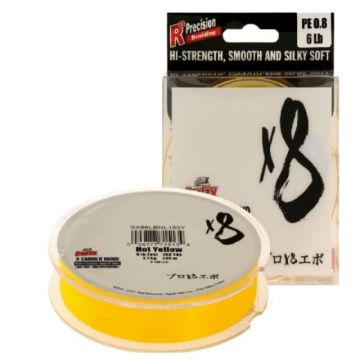 Fir textil Sufix Carrier Braid X8, Hot Yellow, 135m (Diametru fir: 0.10 mm)