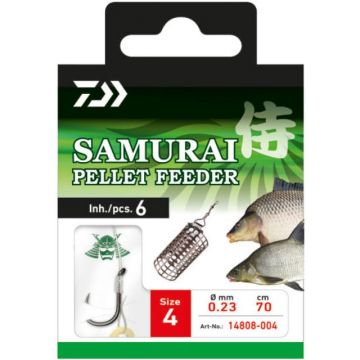 Carlige legate Daiwa Samurai Pellet Feeder, 6buc (Marime Carlige: Nr. 12)