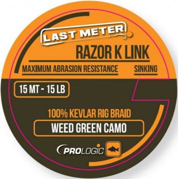 Fir Textil Prologic Razor K Link, Weed Green Camo, 15m (Rezistenta: 15 lbs)