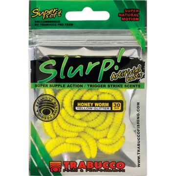 Vierme artificial Trabucco Slurp Bait, Honey, 2cm, 30 buc
