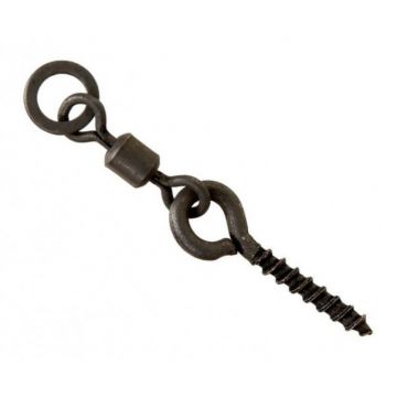 Surub pentru momeala Carp Pro cu vartej, 10buc (Marime: 10 mm)