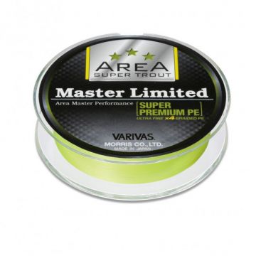 Fir textil Varivas Super Trout Area Master Limited PE, galben neon, 75m (Rezistenta: 4.5 lbs)