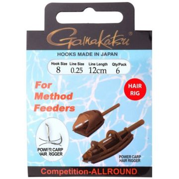 Montura Gamakatsu Method Hair PCHR, 6buc (Marime Carlige: Nr. 12)