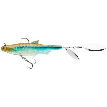 Nălucă flexibilă SHAD cu paletă pescuit cu năluci ROACHSPIN 120 spate albastru