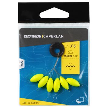 Perlă flotantă ovală pescuit la surfcasting 15mm galben