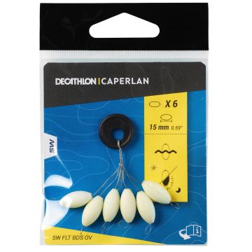 Perlă flotantă pescuit surfcasting ovală 15mm fosforescentă