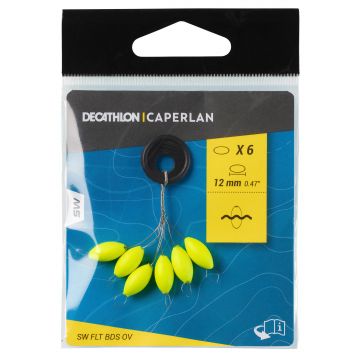 Perlă ovală flotantă pescuit surfcasting 12mm Galben