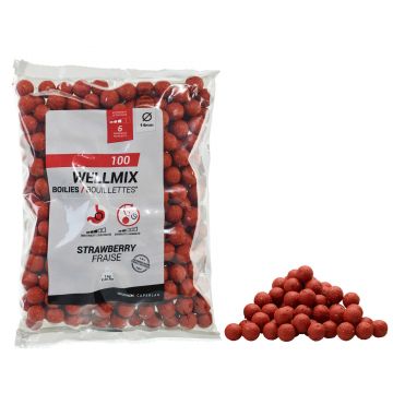 Boilies Pescuit la Crap Wellmix 14mm 1kg Căpșuni