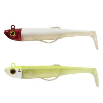 Set năluci shad texan anșoa ANCHO 90 8g roșu-galben pescuit marin Set năluci shad texan anșoa ANCHO 90 8g roșu-galben pescuit marin
