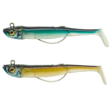 Set năluci shad texan ANCHO 90 8gr albastru pescuit marin