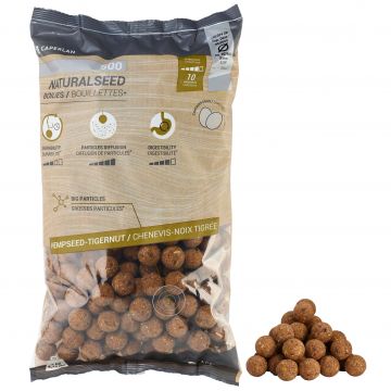 Boilies NATURALSEED 20mm 2kg cânepă-alune tigrate Pescuit la Crap