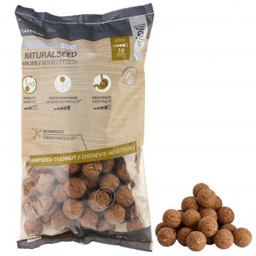 Boilies Pescuit la Crap NATURALSEED 28 mm 2kg Cânepă - Alune tigrate