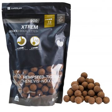 Boilies Pescuit la Crap XTREM 900 20 mm 1kg Cânepă-Alune tigrate