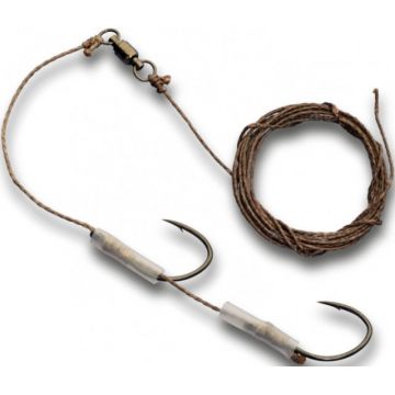 Montura Somn Climax Cult Gudgeon Lobworm Rig, 2 x Carlig Nr. 5/0, 0.92mm/80kg, 180cm