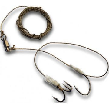 Montura Somn Climax Cult Natural Bait Fish Rig, 1 x Carlig Nr. 7/0, 1 x Ancora Nr. 3/0, 1.30mm/120kg, 180cm