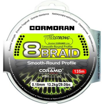Fir textil Cormoran CoraStrong 8Braid, Green, 135m (Diametru fir: 0.40 mm)