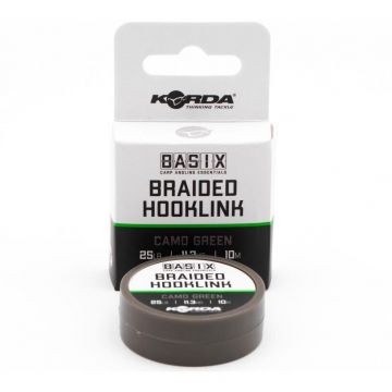 Fir textil Korda Basix Braided Hooklink, verde-camuflaj, 10m (Rezistenta fir: 18 lbs) Fir textil Korda Basix Braided Hooklink, verde-camuflaj, 10m (Rezistenta fir: 18 lbs)