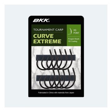 Carlige BKK Curve Extreme, 10buc (Marime Carlige: Nr. 1)