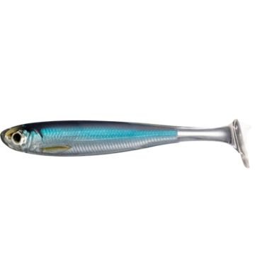 Shad Livetarget Slowroll Shiner Paddle Tail, culoare Silver-Blue, 10cm, 4buc