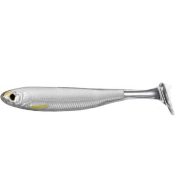 Shad Livetarget Slowroll Shiner Paddle Tail, culoare Silver-Pearl, 10cm, 4buc