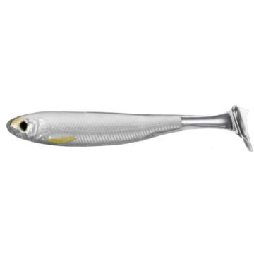 Shad Livetarget Slowroll Shiner Paddle Tail, culoare Silver-Pearl, 8.5cm, 4buc